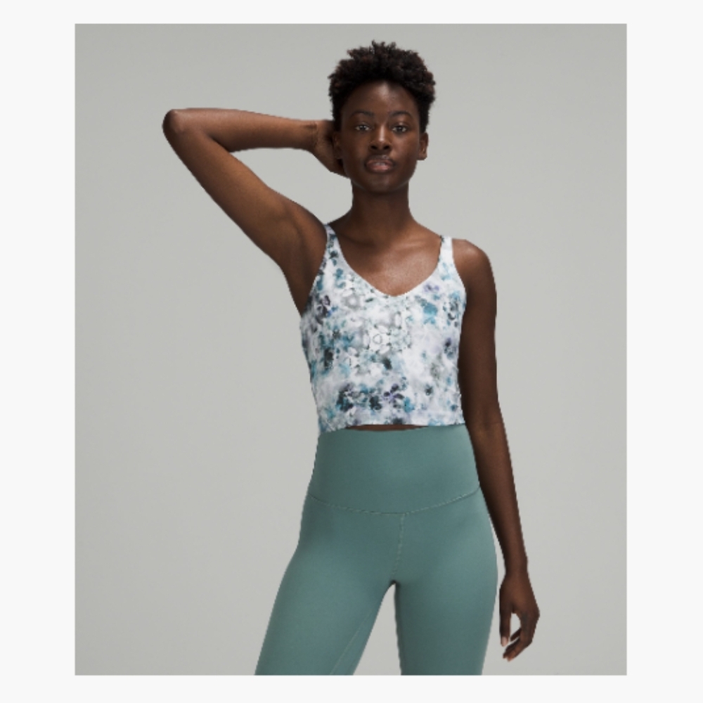 Lululemon Align Tank Crop Top Kaleidofloral Multi Size 10 - Picture 6 of 6